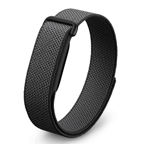 Microsonic Google Fitbit Air Kordon Hasırlı Kordon Woven Sport Loop Siyah 1