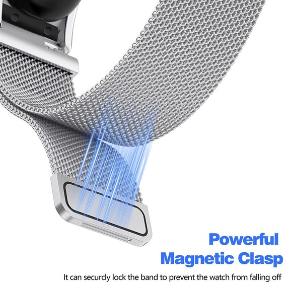 Microsonic Garmin CIRQA Kordon Milanese Loop Kordon Gümüş 8