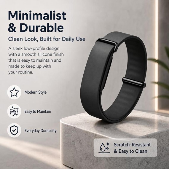 Microsonic Google Fitbit Air Kordon Silicone Sport Band Lila 6