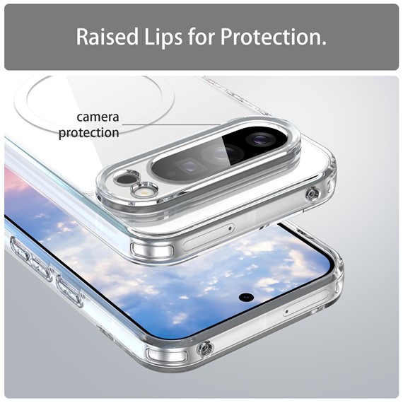 Microsonic Google Pixel 10 Pro XL Kılıf MagSafe Clear Sararmaz Şeffaf 5