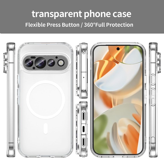Microsonic Google Pixel 11 Pro Kılıf MagSafe Clear Sararmaz Şeffaf 2