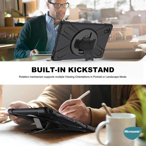 Microsonic Samsung Galaxy Tab A 8 2019 T290 Kılıf Heavy Defender Siyah 4