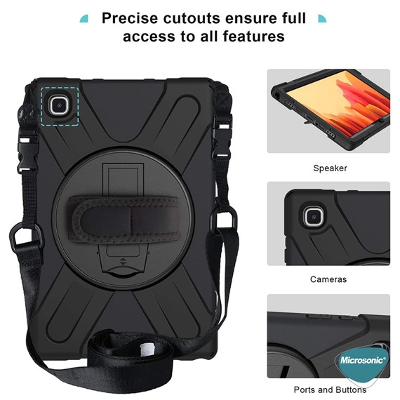 Microsonic Samsung Galaxy Tab A 8 2019 T290 Kılıf Heavy Defender Siyah 5