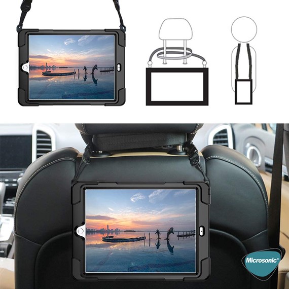 Microsonic Samsung Galaxy Tab A 8 2019 T290 Kılıf Heavy Defender Siyah 7