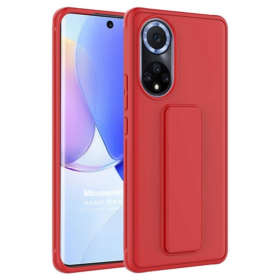 Microsonic Huawei Nova 9 Kılıf Hand Strap Kırmızı 1