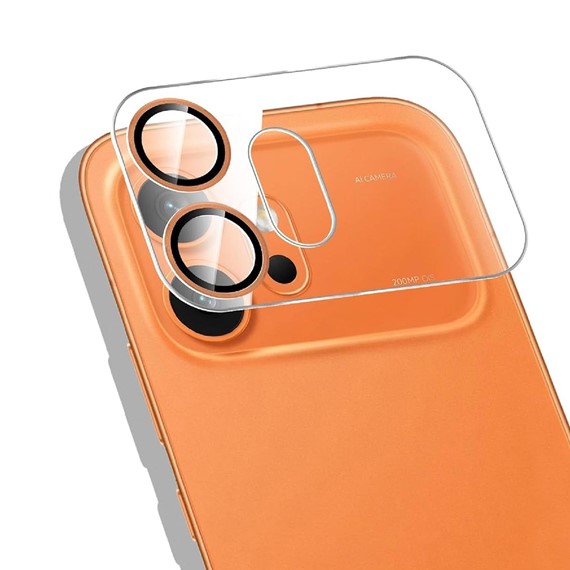 Microsonic Honor 600 5G Kamera Lens Koruma Camı Turuncu 2