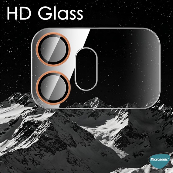 Microsonic Honor 600 5G Kamera Lens Koruma Camı Turuncu 3