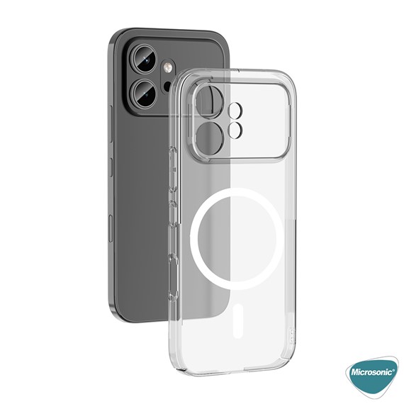 Microsonic Honor 600 5G Kılıf MagSafe Clear Sararmaz Şeffaf 3