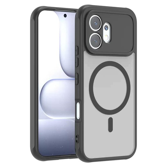 Microsonic Honor 600 5G Kılıf Matte FrostMag Siyah 1