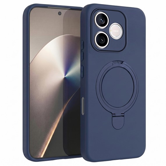Microsonic Honor 600 Lite 5G Kılıf Aura Stant MagSafe Lacivert 1