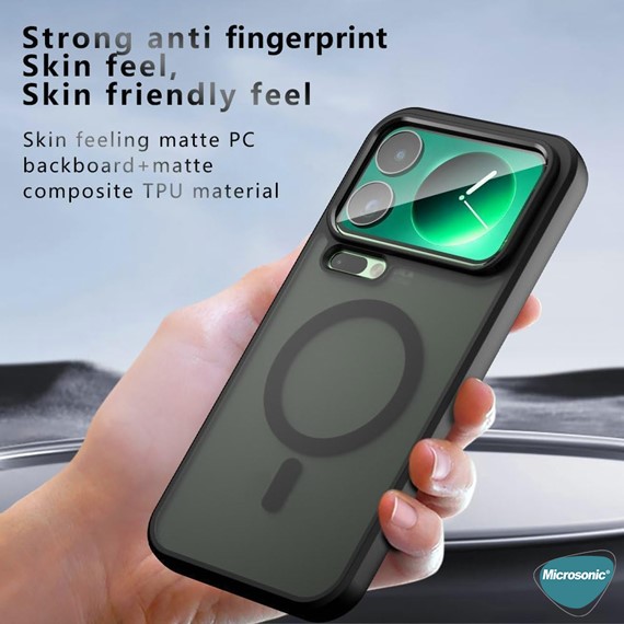Microsonic Xiaomi Poco F8 Ultra Kılıf Matte FrostMag Siyah 8