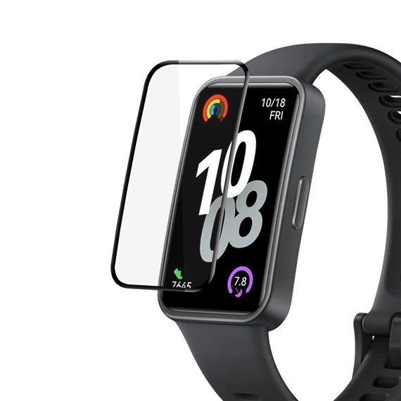 Microsonic Huawei Band 10 Tam Kaplayan Nano Cam Ekran Koruyucu Siyah 1
