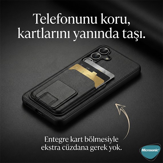 Microsonic Xiaomi Redmi Note 15 Pro Plus 5G Kılıf PocketPro Litchi Lacivert 2