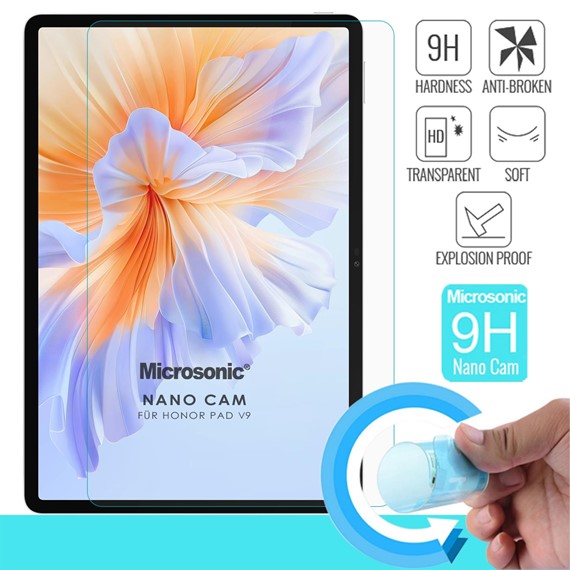 Microsonic Honor Pad V9 Nano Glass Cam Ekran Koruyucu 2