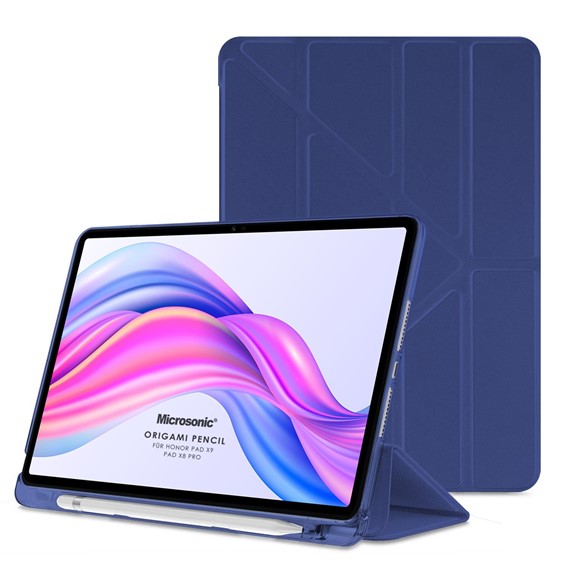 Microsonic Honor Pad X8 Pro Kılıf Origami Pencil Lacivert 1