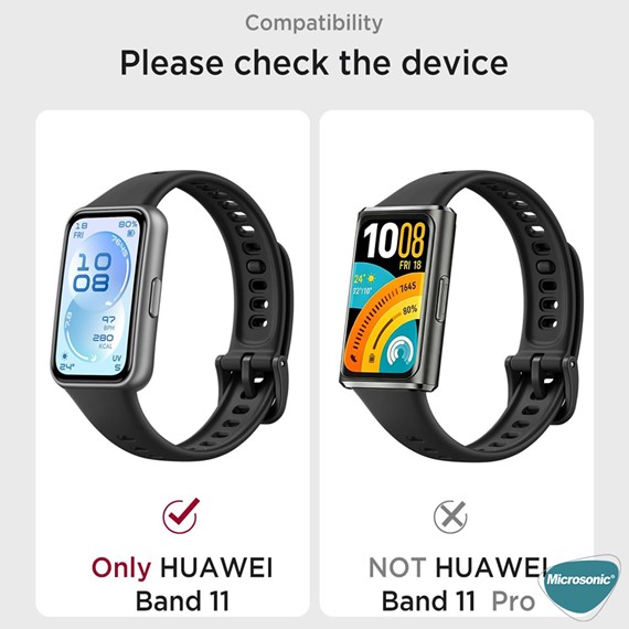 Microsonic Huawei Band 11 Kılıf 360 Full Round Soft Silicone Şeffaf 2