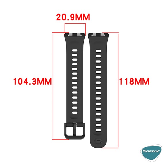 Microsonic Huawei Band 11 Kordon Silicone Sport Band Beyaz 5