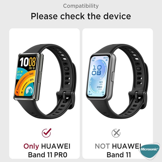 Microsonic Huawei Band 11 Pro Kılıf 360 Full Round Soft Silicone Şeffaf 2