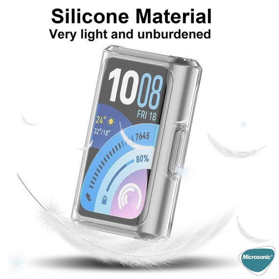 Microsonic Huawei Band 11 Pro Kılıf 360 Full Round Soft Silicone Şeffaf 6