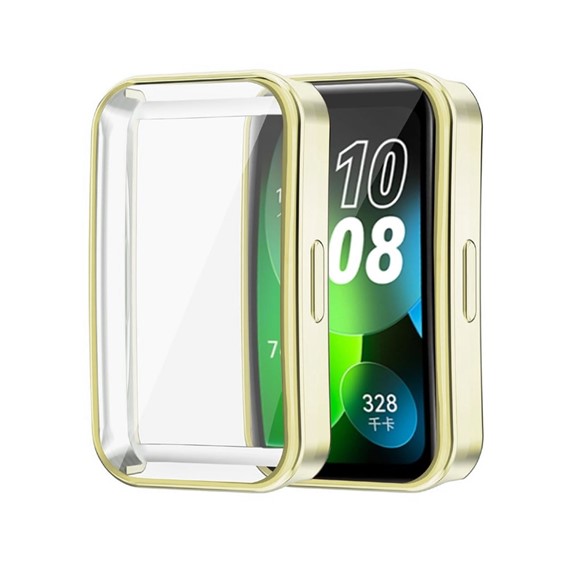 Microsonic Huawei Band 8 Kılıf 360 Full Round Soft Silicone Gold 2