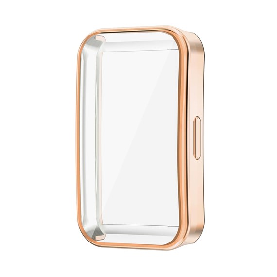 Microsonic Huawei Band 9 Kılıf 360 Full Round Soft Silicone Rose Gold 3