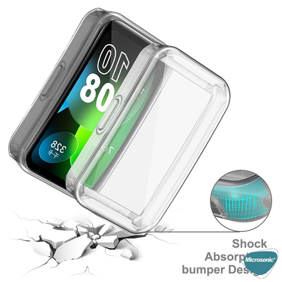 Microsonic Huawei Band 9 Kılıf 360 Full Round Soft Silicone Şeffaf 4