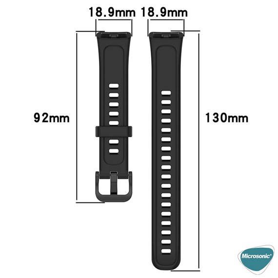 Microsonic Huawei Band 10 Kordon Silicone Sport Band Turuncu 4