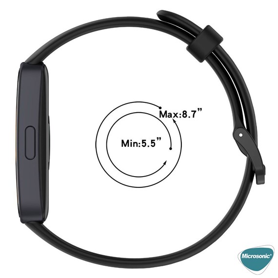 Microsonic Huawei Band 10 Kordon Silicone Sport Band Turuncu 5