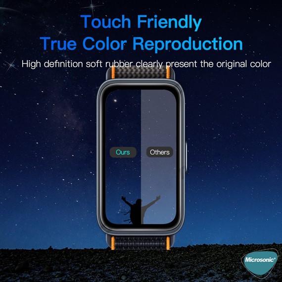 Microsonic Samsung Galaxy Fit 3 Tam Kaplayan Nano Cam Ekran Koruyucu Siyah 2