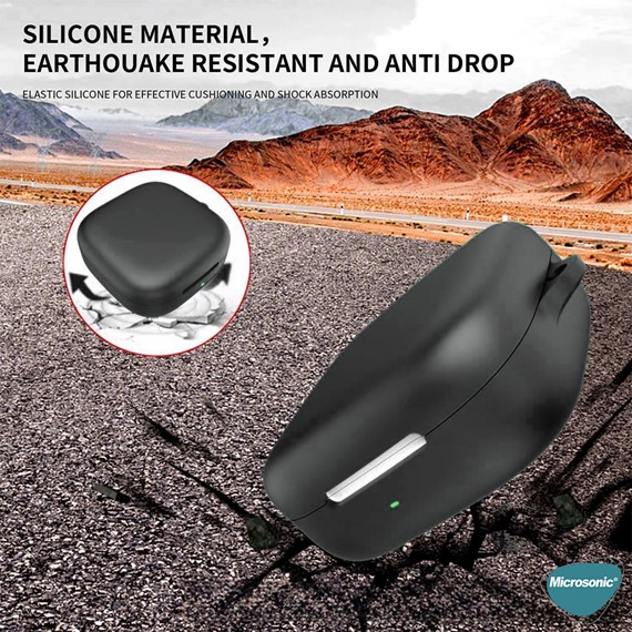 Microsonic Huawei FreeArc Kılıf Askılı Mat Silikon Açık Yeşil 4