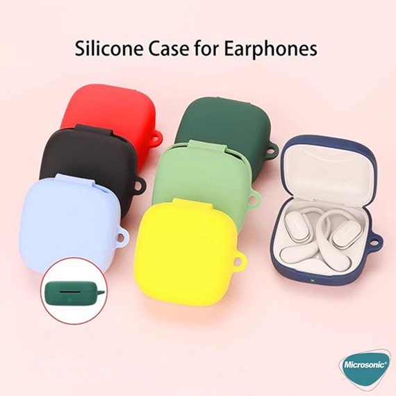 Microsonic Huawei FreeArc Kılıf Askılı Mat Silikon Açık Yeşil 5