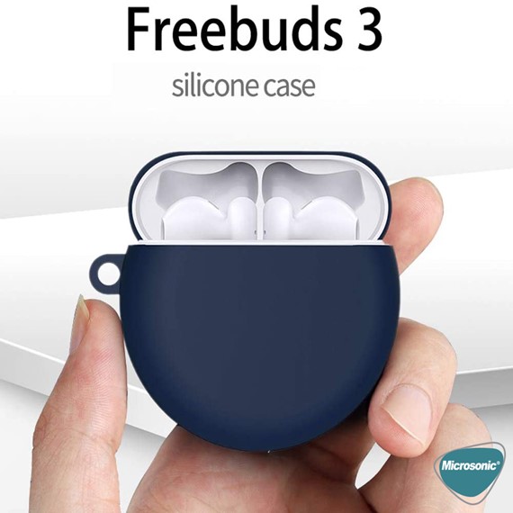 Microsonic Huawei FreeBuds 3 Mat Silikon Kılıf Kırmızı 5