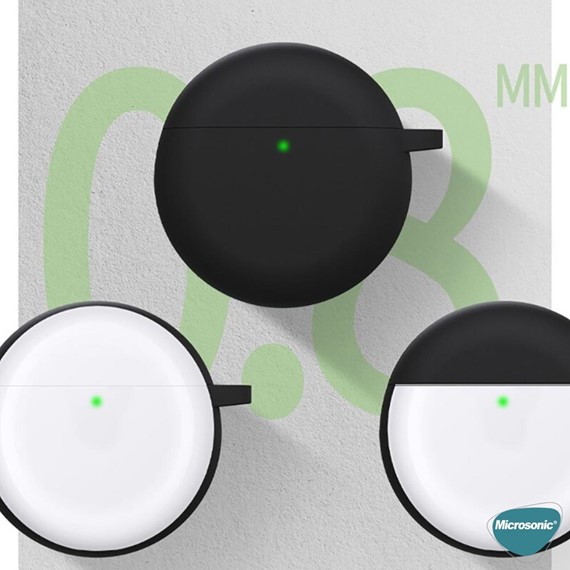 Microsonic Huawei FreeBuds 4 Mat Silikon Kılıf Siyah 5