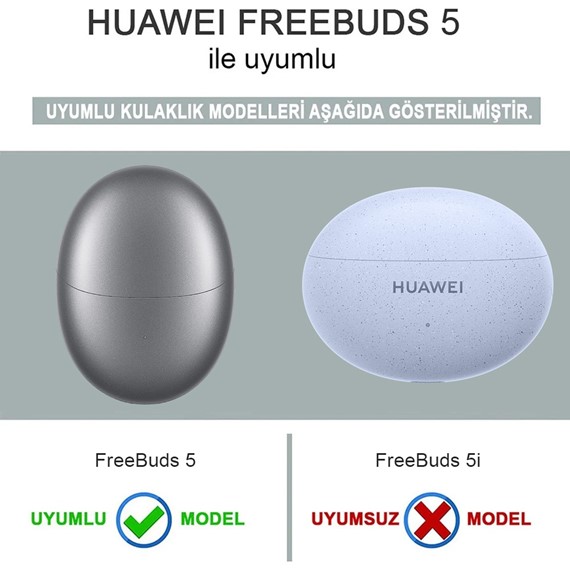 Microsonic Huawei FreeBuds 5 Mat Silikon Kılıf Mavi 2