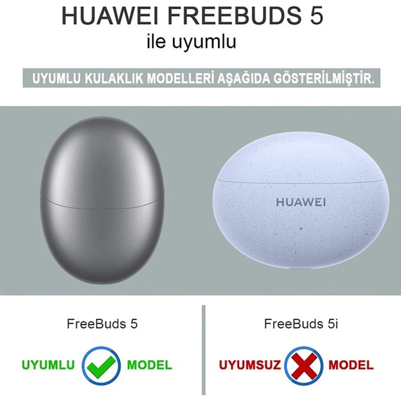 Microsonic Huawei FreeBuds 5 Mat Silikon Kılıf Siyah 2