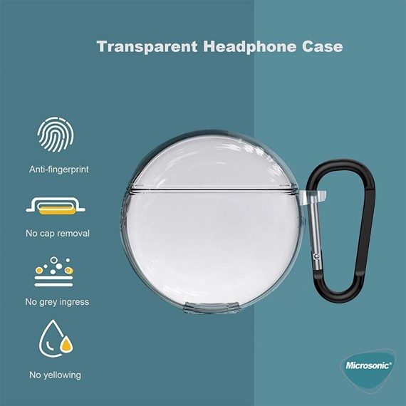 Microsonic Huawei FreeBuds 7i Kılıf Transparent Clear Soft Şeffaf 4