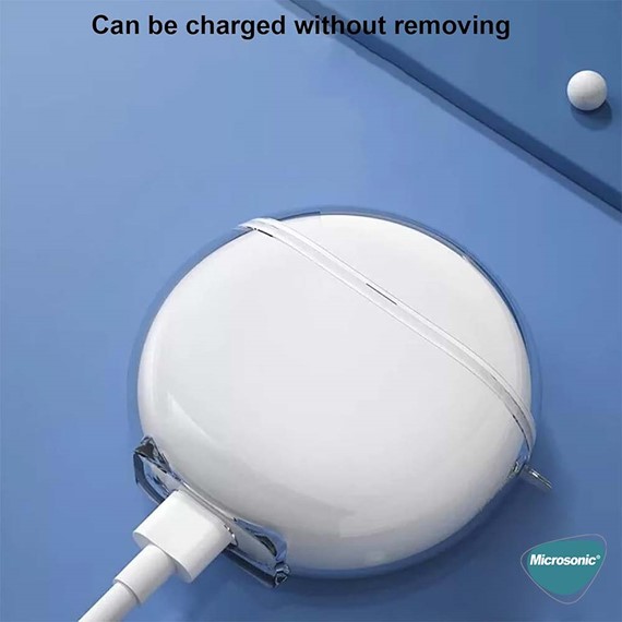 Microsonic Huawei FreeBuds 7i Kılıf Transparent Clear Soft Şeffaf 6