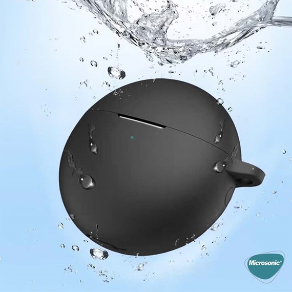Microsonic Huawei FreeBuds 7i Mat Silikon Kılıf Siyah 3