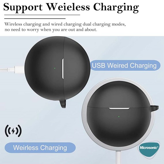 Microsonic Huawei FreeBuds 7i Mat Silikon Kılıf Siyah 7