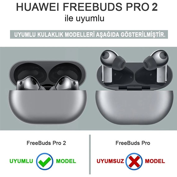 Microsonic Huawei FreeBuds Pro 2 Kılıf Askılı Mat Silikon Kırmızı 3