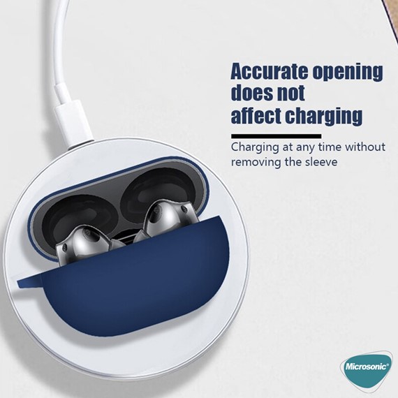 Microsonic Huawei FreeBuds Pro 4 Kılıf Askılı Mat Silikon Koyu Yeşil 6