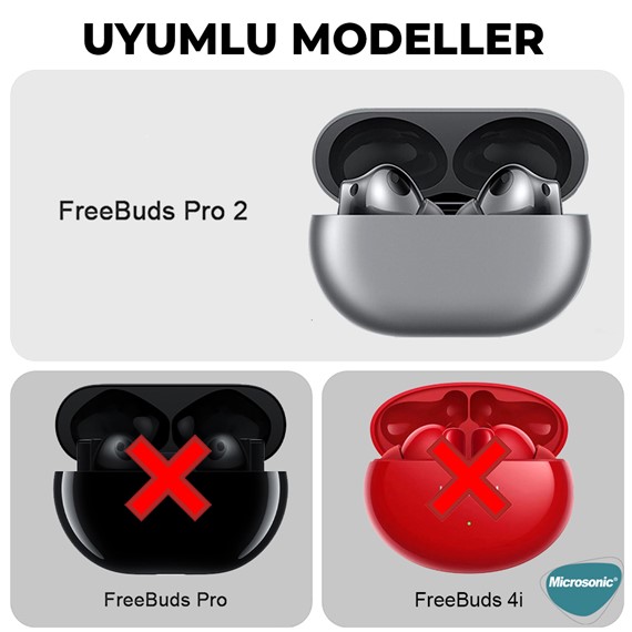 Microsonic Huawei FreeBuds Pro 2 Kılıf Transparent Clear Soft Şeffaf 2