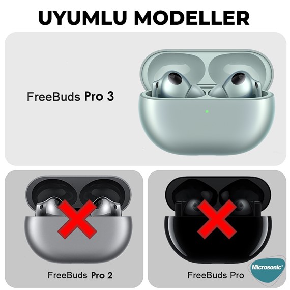 Microsonic Huawei FreeBuds Pro 3 Kılıf Transparent Clear Soft Şeffaf 2