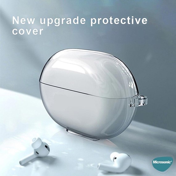 Microsonic Huawei FreeBuds Pro 5 Kılıf Transparent Clear Soft Şeffaf 3