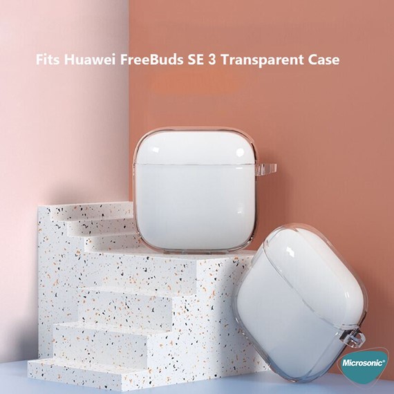Microsonic Huawei FreeBuds SE 3 Kılıf Transparent Clear Soft Şeffaf 3