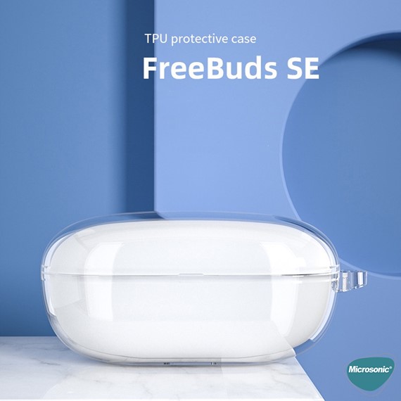 Microsonic Huawei FreeBuds SE Kılıf Transparent Clear Soft Şeffaf 2