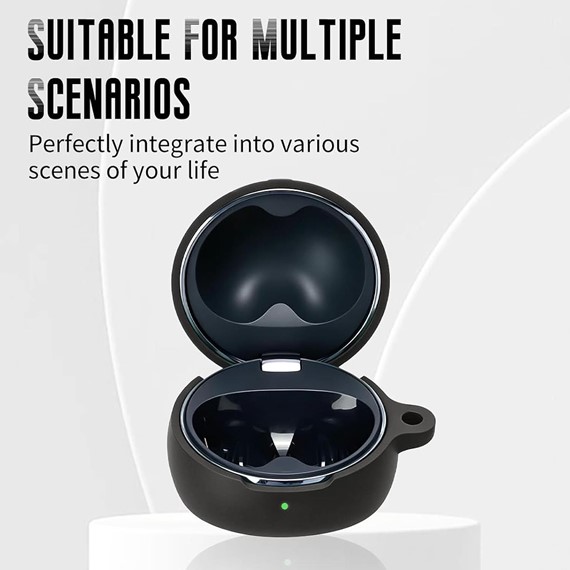 Microsonic Huawei FreeClip 2 S Kılıf Askılı Mat Silikon Lacivert 6
