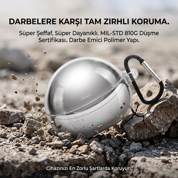 Microsonic Huawei FreeClip 2 S Kılıf Transparent Clear Soft Şeffaf 2
