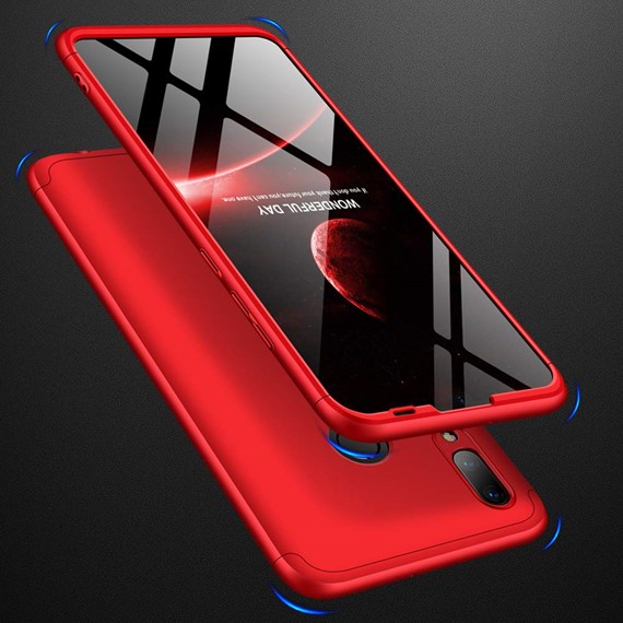Microsonic Huawei Honor 10 Lite Kılıf Double Dip 360 Protective Kırmızı 5