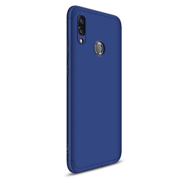 Microsonic Huawei Honor 10 Lite Kılıf Double Dip 360 Protective Lacivert 2